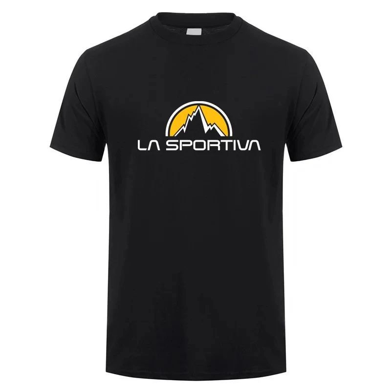 Men's short sleeved cotton T-shirt, fun casual T-shirt, New Fashion，La Sportiva，Top Homme， Summer, new models