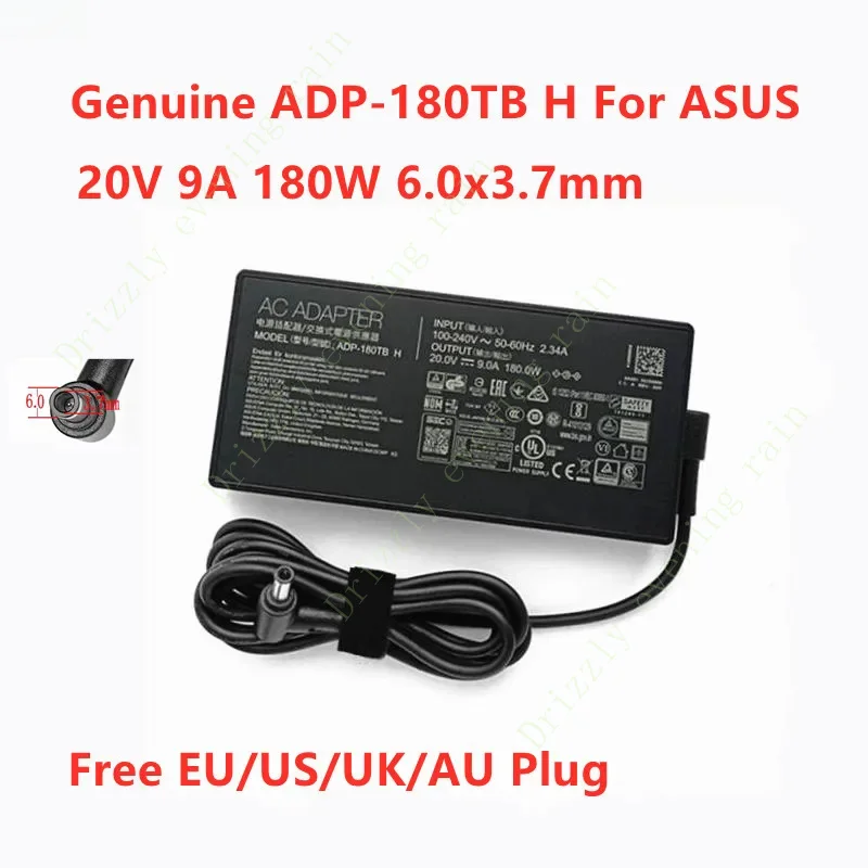 Genuine ADP-180TB H 20V 9A 180W A20-180P1A AC adapter for Asus ROG ga502du ga502d ga502 Rog 14 ga401i G14 G15 laptop charger