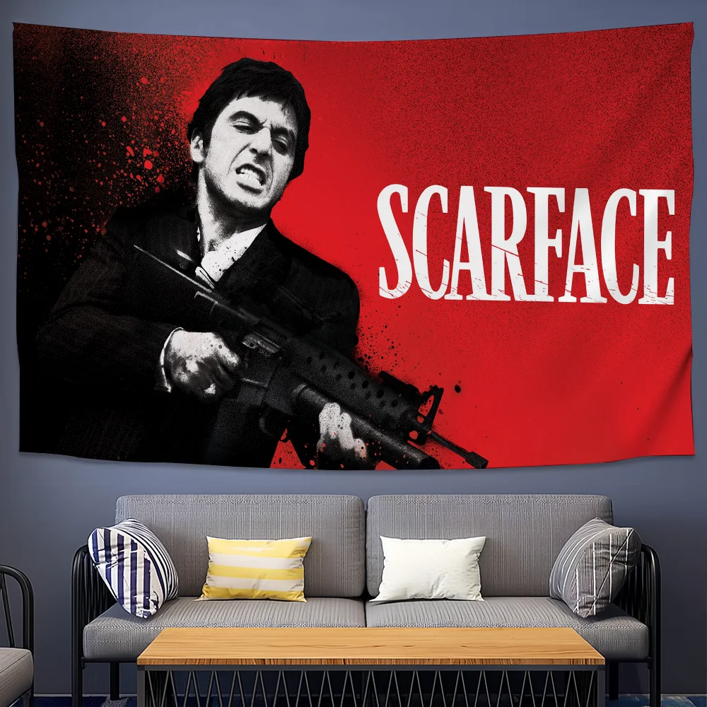 Cool Funny Money S-scarface Movie Q flag Decoration Outdoor Picnic Party Art Hanging Home Camping Party Banner