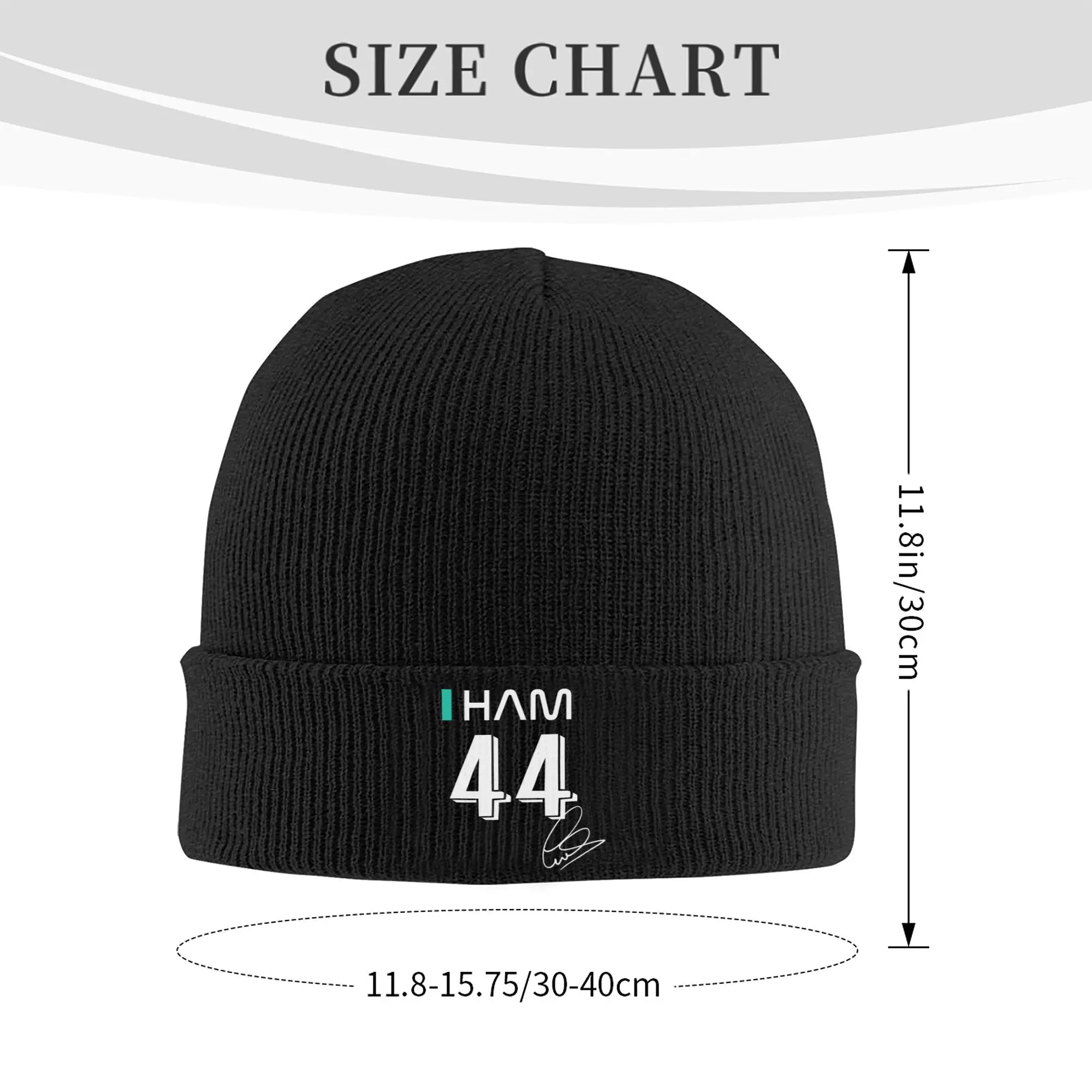 Gorros Hamiltons 44 personalizados, gorros cálidos de invierno para hombres y mujeres, gorro de punto para adultos, Unisex, gorro de carreras de coches deportivos I HAM