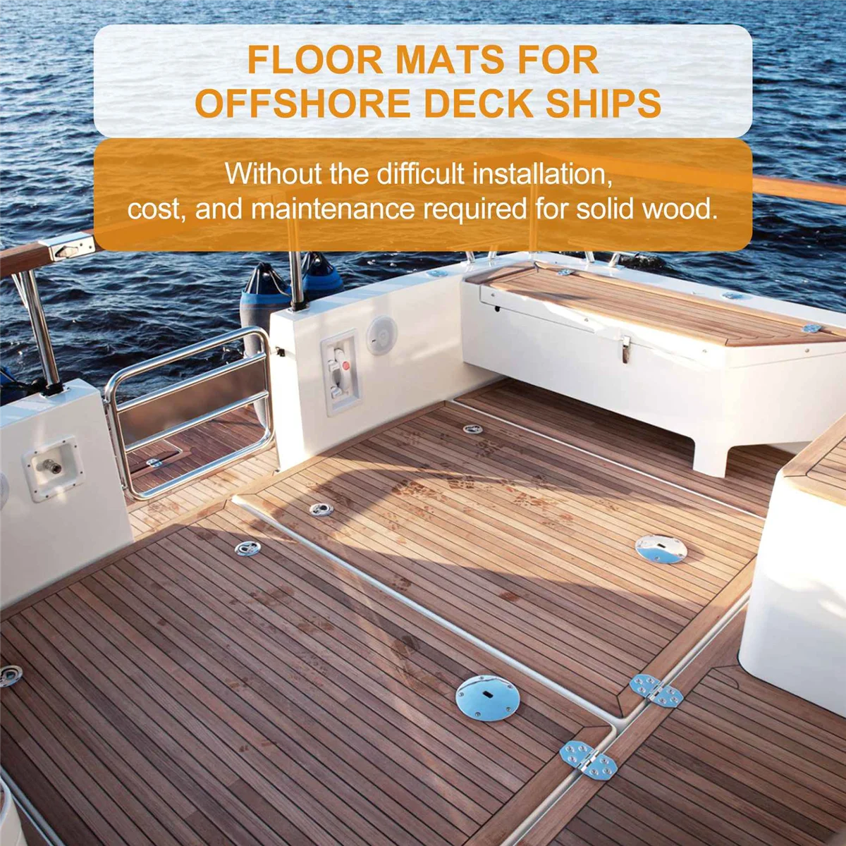 6MM Self Adhesive EVA Foam Teak Sheet Marine Boat Yacht Synthetic Decking Foam Floor Mat Flooring Brown 240X45cmJAS