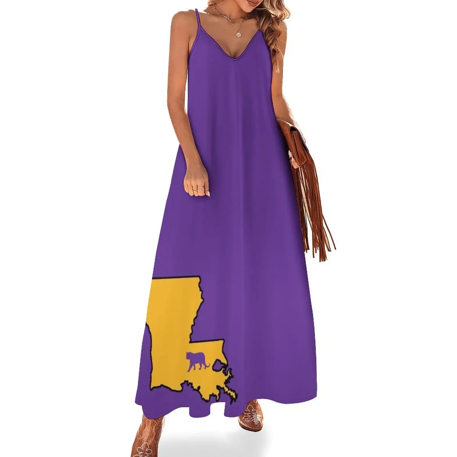 

Baton Rouge Louisiana Tiger Sleeveless Dress women's evening dresses 2024 Aesthetic clothing Dress