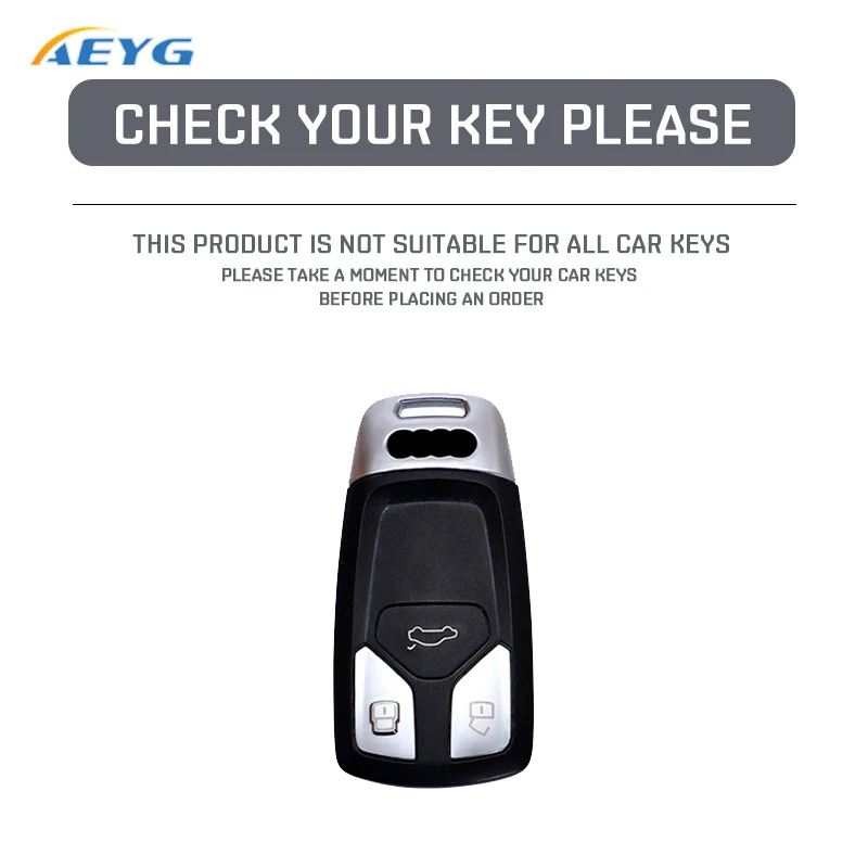 Carbon Fiber ABS Car Key Case Cover For Audi A4 A4L A5 Q5 Q7 TT TTS 8S B9 2016 2017 2018 Keychain Protection Accessories