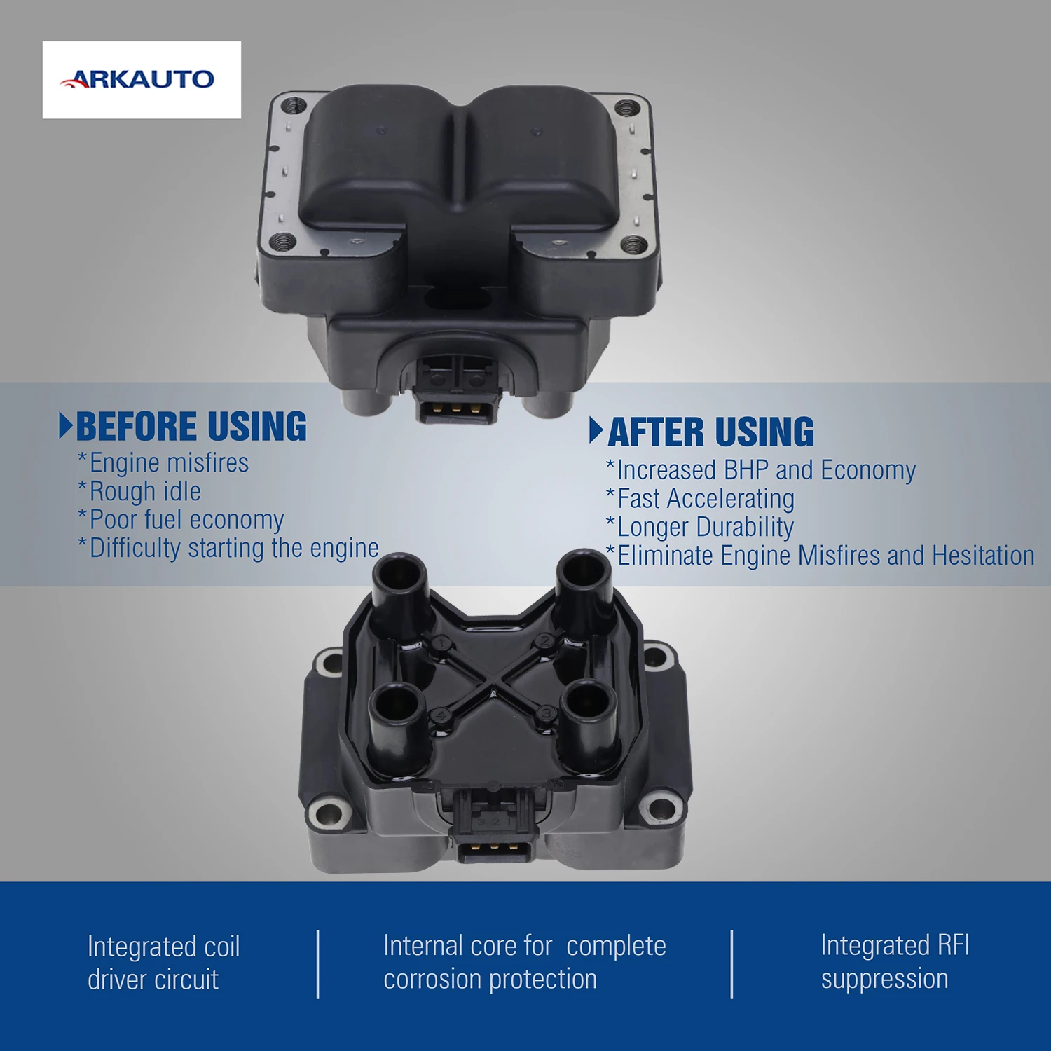 1 قطعة ARKAUTO ملف الإشعال حزمة UF545 ل ألفا روميو 145 فيات برافا لانسيا دلتا بروتون ساغا كيا هوندا أكورد سبورتاج L4