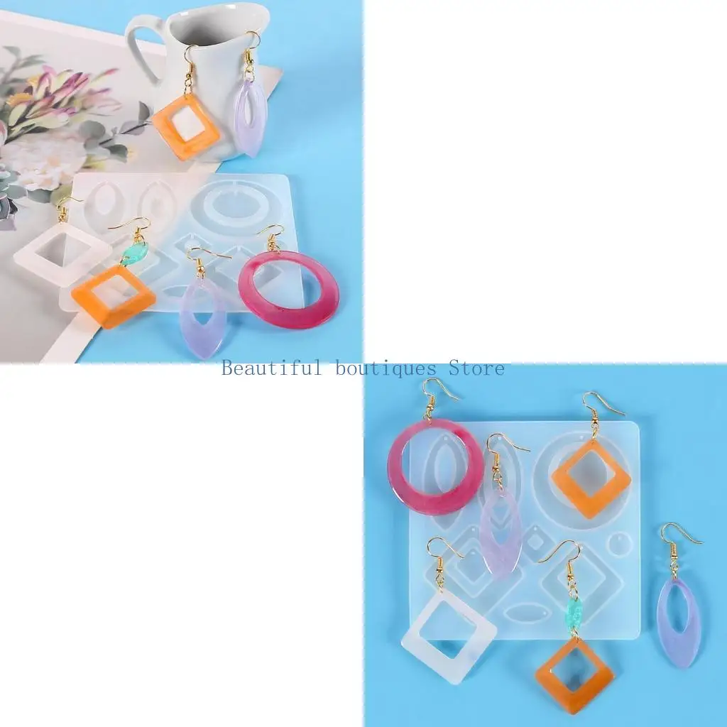 U4LF Earring Resin Mold Small Silicone Earring Mold Earring Jewelry Epoxy Resin Casting Resin Jewelry Making Resin Diy Craft
