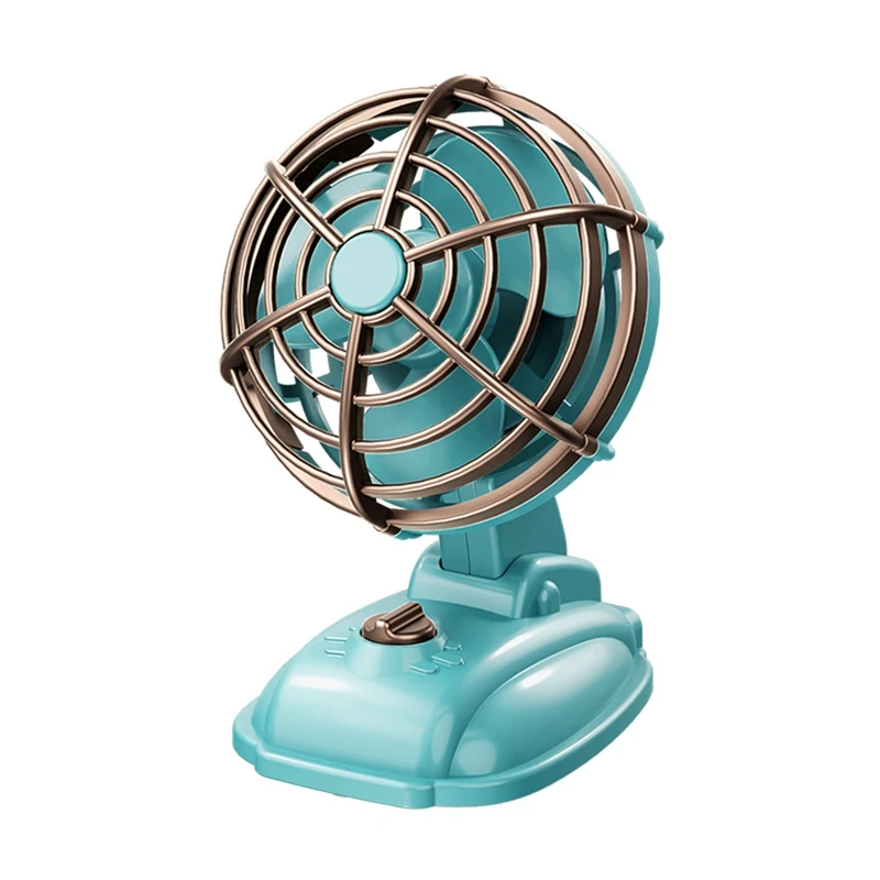 Retro Mini Desktop Fan 400Mah USB Rechargeable Desk Outdoor Desk Fan Portable Desktop Fan