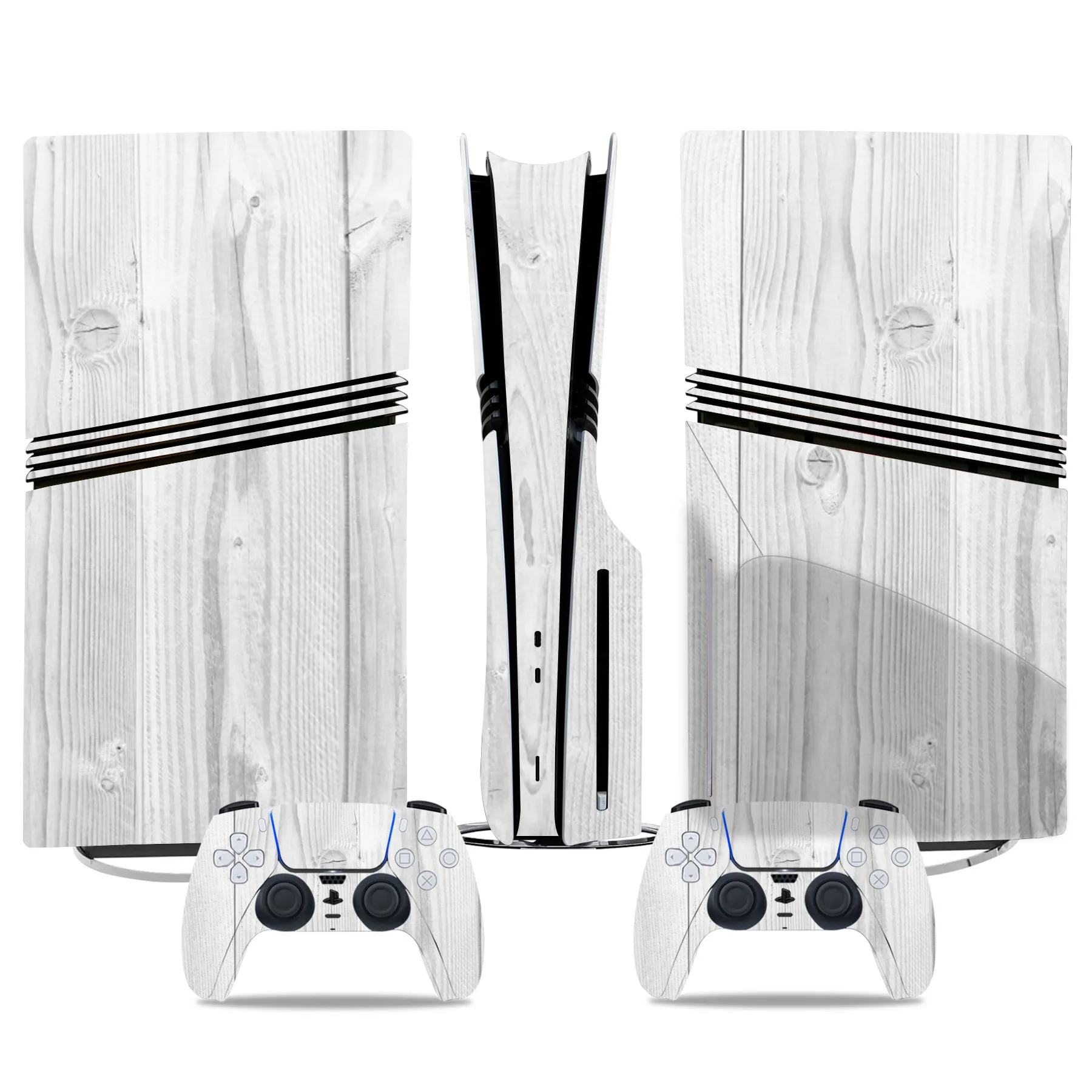 Wood new Design Decal Skin For PS5 Pro Disc edition Skin Sticker+2PCS Controller Skins For PS5 pro Disc edition Game Accessories