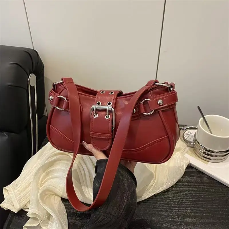 Taschen für Damen 2025, neue trendige und vielseitige Retro-Hot-Girl-Achseltasche, Nischentextur, Halbmondtasche, einzelne Schulter-Crossbody-Tasche – Detail 21