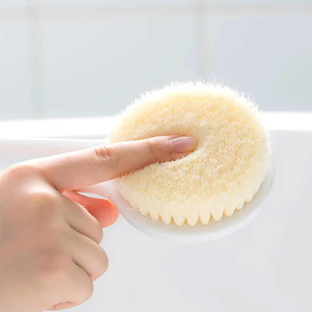 Esfoliante Soft Hair Bath Brush, Ampliar Esponja, Punho Longo, Rub Back, Chuveiro Scrubber, Ferramenta de Limpeza, E0I6