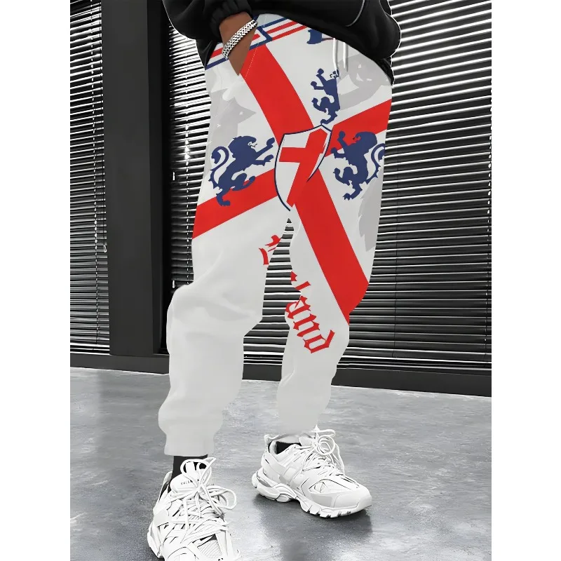 2026 Summer English Fashion Casual Personalized Street Pants Adult and Children Large Size Speed Drying Sports Pants