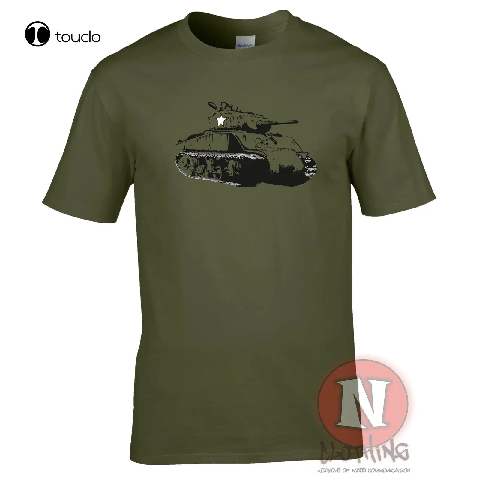 Summer Cotton Tee Shirt M4 Sherman Tank Ww2 Allies Seconde Guerre Mondiale Histoire T-Shirt Usa Monde Fashion T-Shirt Unisex