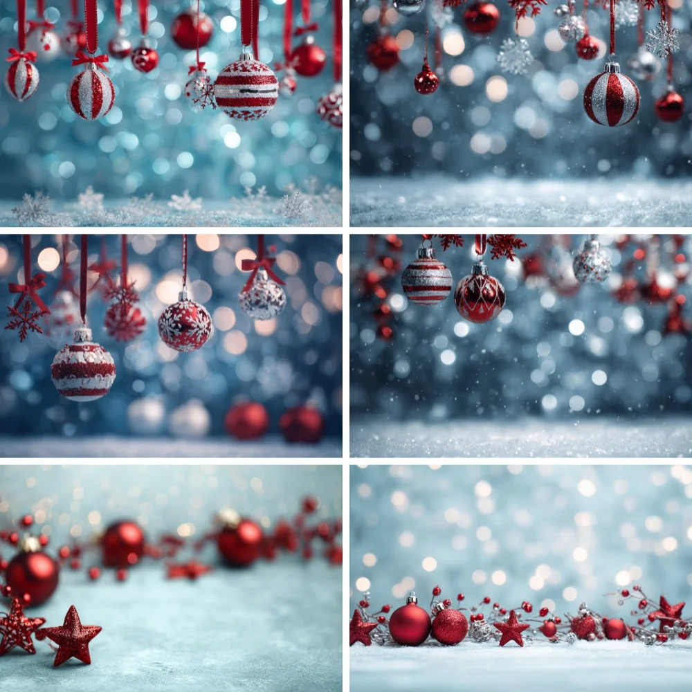 

Christmas Decorations Photo Backgrounds Snowflake Wood Snowfield Baubles Backdrops For Photography Photo Props Photozone
