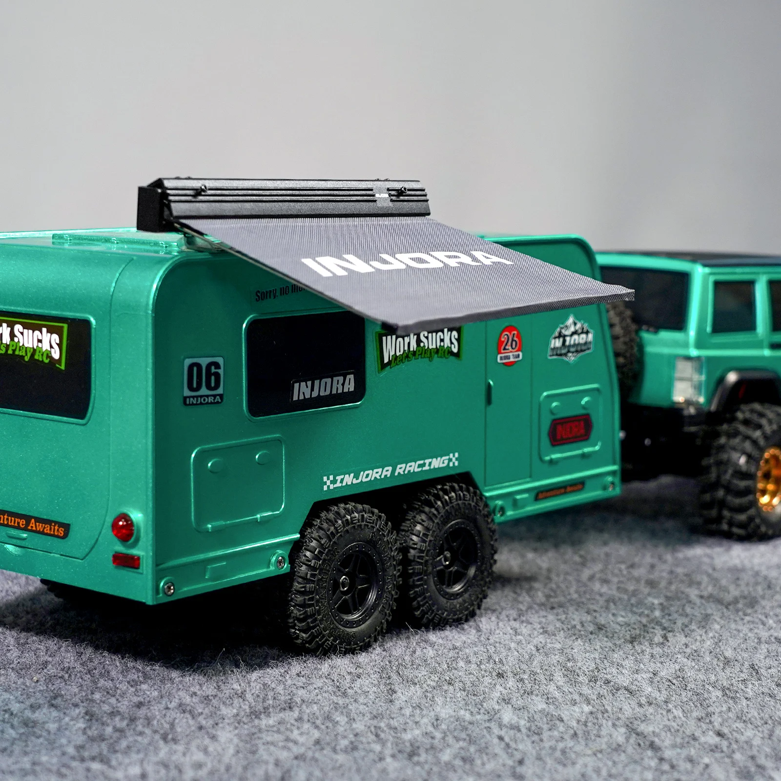INJORA スケール格納式オーバーランドオーニング 1/18 1/24 RCクローラー用