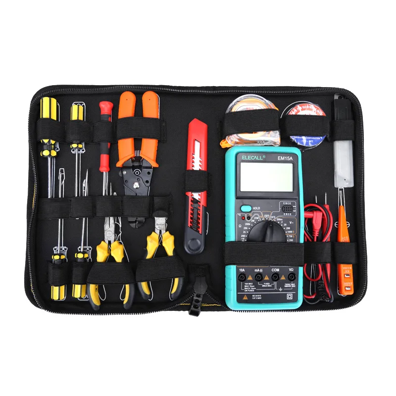 Tool Bag Portable Electrician Bag Network Repair Tool Multimeter Oxford Cloth Storage Bag