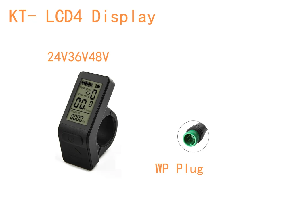 KT Display KT-LCD4 Mini Display 24V 36V 48V for KT Controller Ebike Panel Julet Waterproof/SM Plug