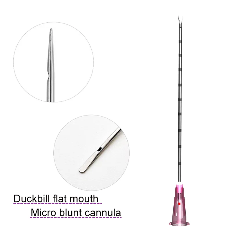 

20/50pcs flat head micro needle duckbill tube 15G100mm22G50mm220G70mm blunt-tip cannula Injection medical beauty tools