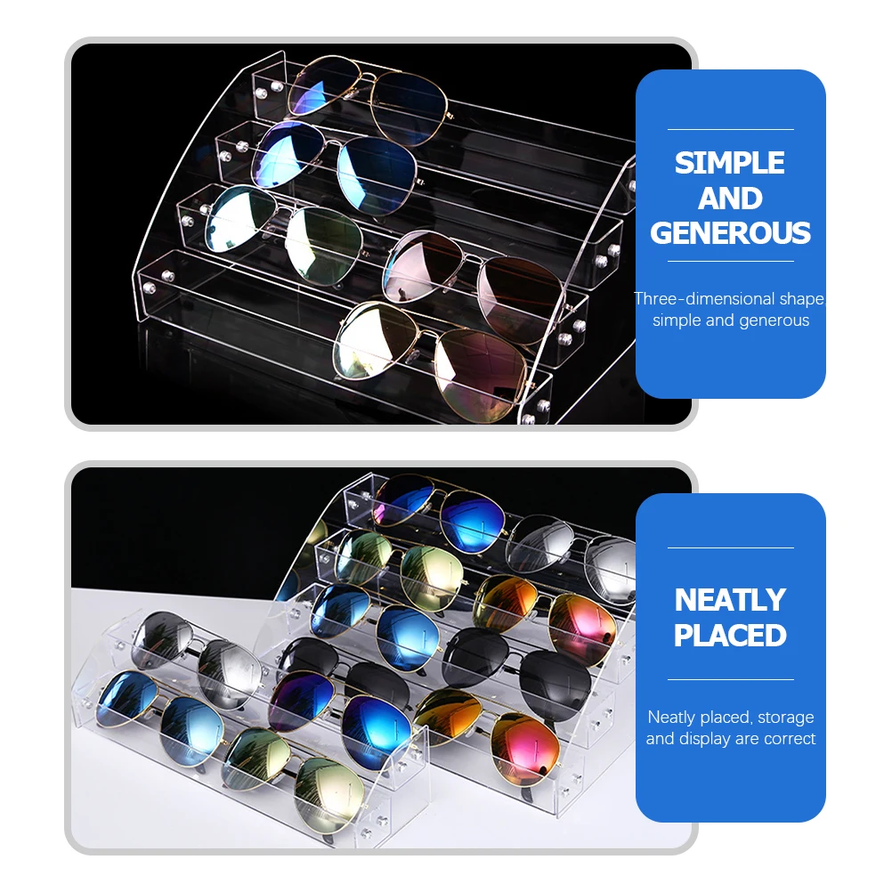 

Glasses Display Stand Sunglass Holder Eyeglasses Rack Counter Showcase Durable Storage Solution Premium Material
