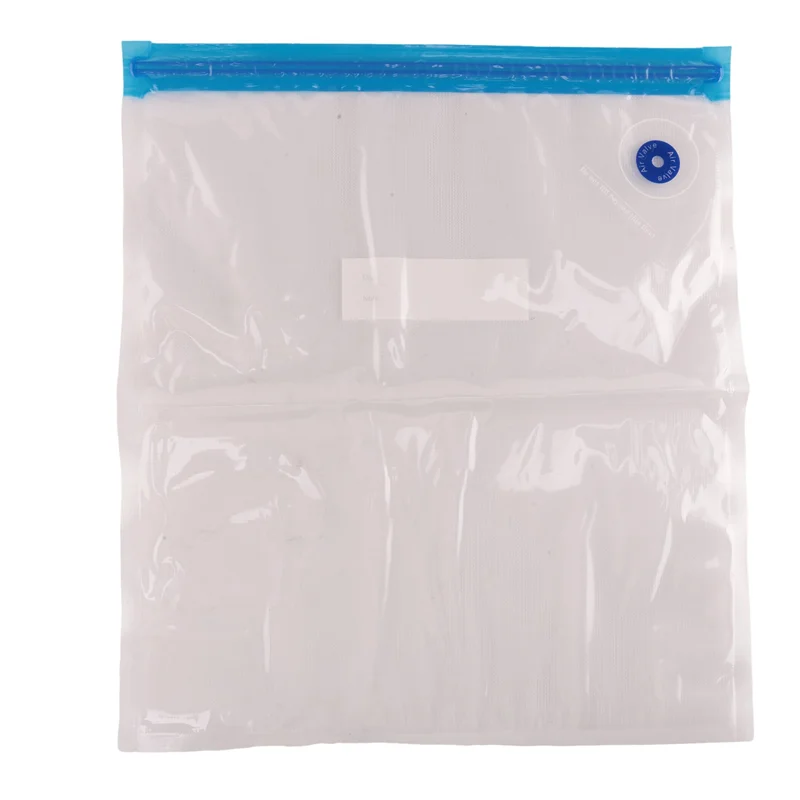 5 sacchetti con cerniera per conservazione degli alimenti sottovuoto per pompa sigillatrice sottovuoto elettrica portatile riutilizzabile portatile 30 x 34 cm