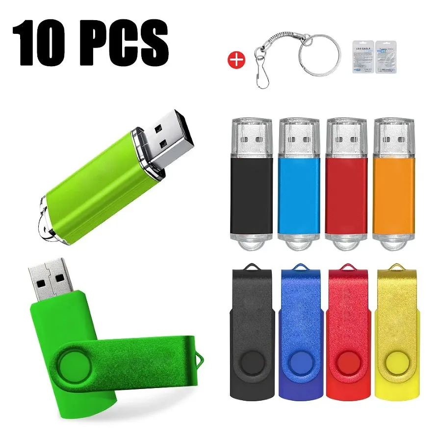 

10Pcs/lot USB-Flash-Stick 2.0 4GB 8GB Memory Stick 2,0 MB 16GB 32GB Pen Drive Für Business Mini Cle U Disk 64GB Memoria USB