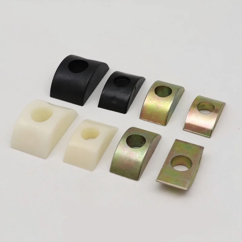 Zinc Alloy Moon Shaped Cushion Half Circle Nut Large Platform Connector Plastic Half Moon Cushion Nut