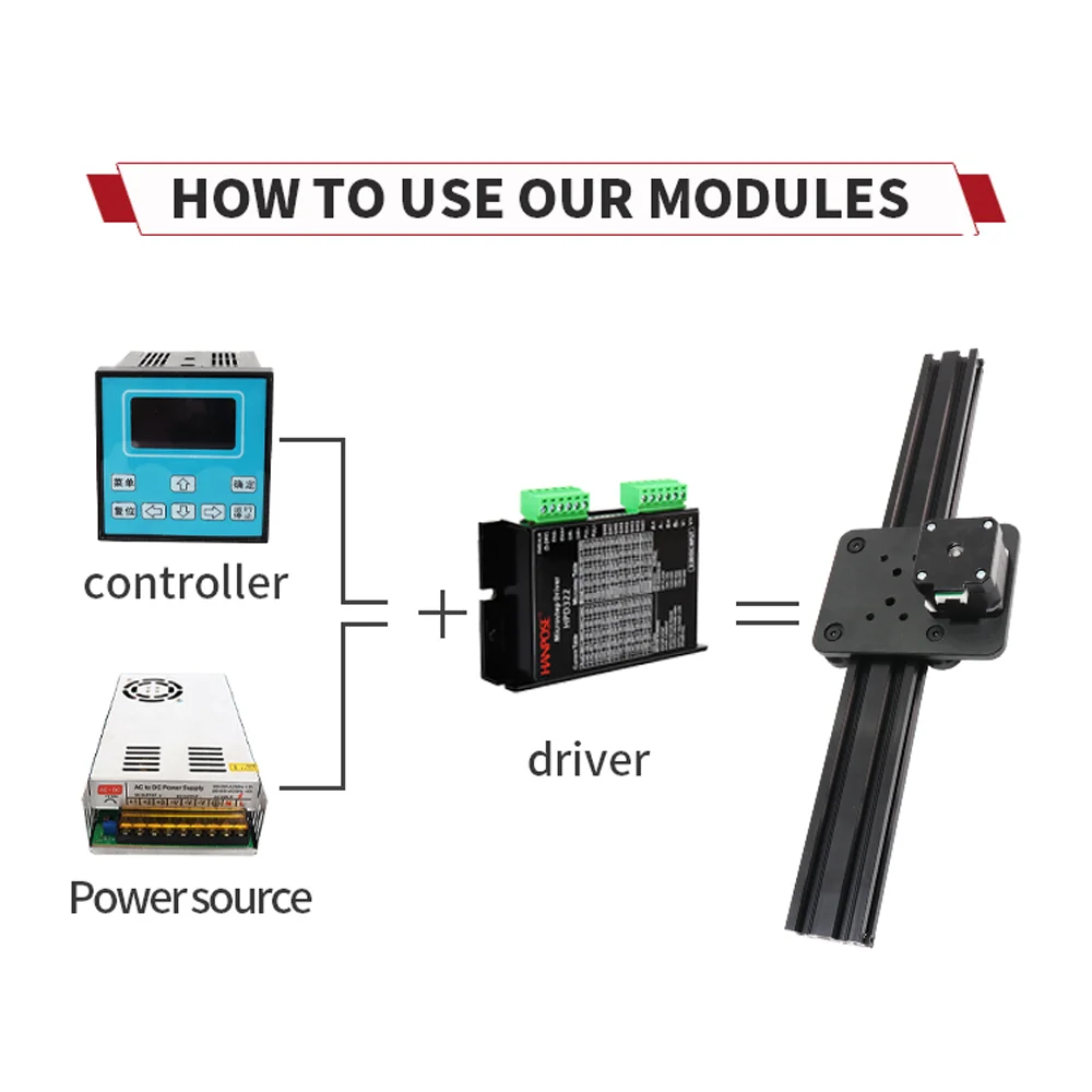 Hpv8 Openbuilds Mini Massief V-Sleuf Riem Lineaire Module En Rondsel Lineaire Actuator 17hs3401 28n.cm 1.3a Nema17 Stappenmotor