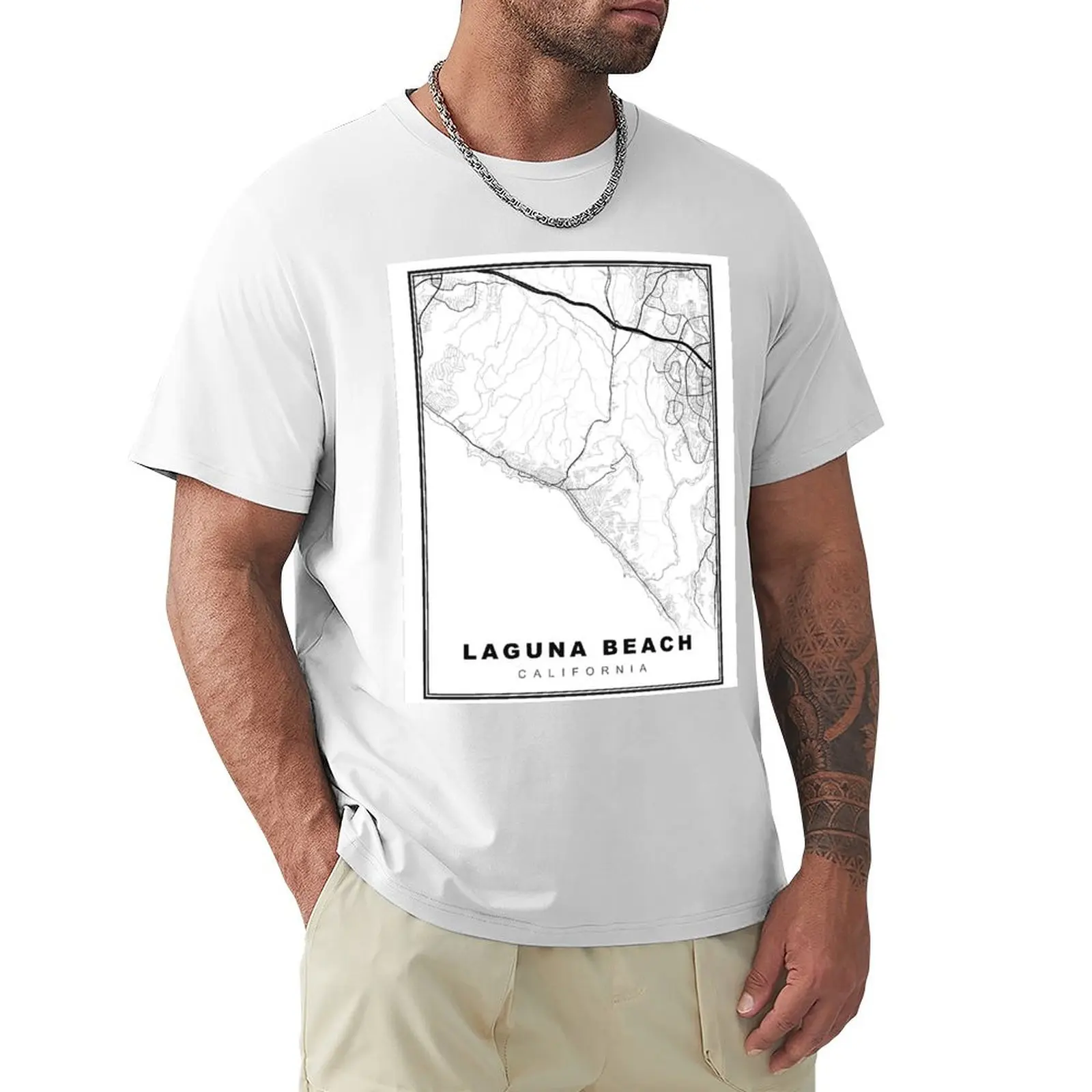 

Laguna Beach Map T-Shirt blacks oversizeds Blouse oversized t shirts for men