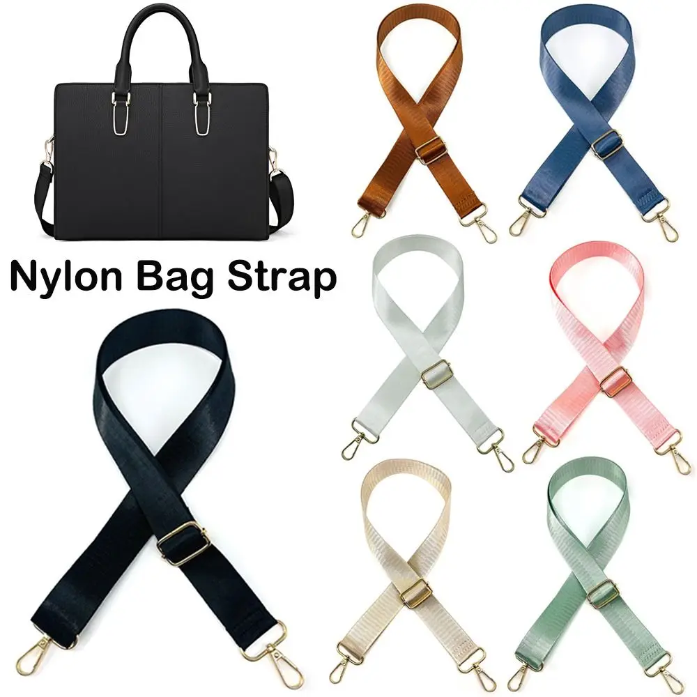 DIY Adjustable Bag Strap Nylon Solid Color Handbag Strap Bag Belt Crossbody Bag