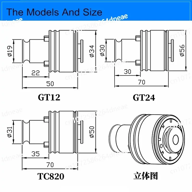 Collets GT12 19mm GT24 30mm TC820 31mm ISO DIN JIS Chucks for Tapping Machine with Overload Protection M3-M24 Tapper Set Tapping