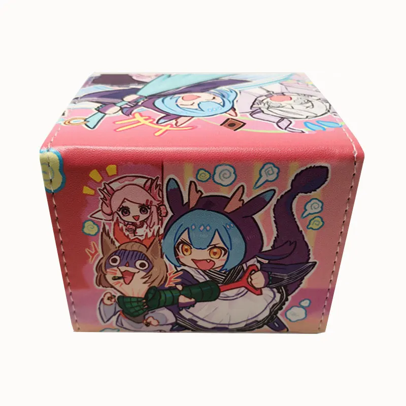 100+ PU Anime Cards Storage Box Deck Board Game TCG Cards Box Protector Bag for MGT/Pkm/Yu-gi-oh/Trading Card Collecting Game