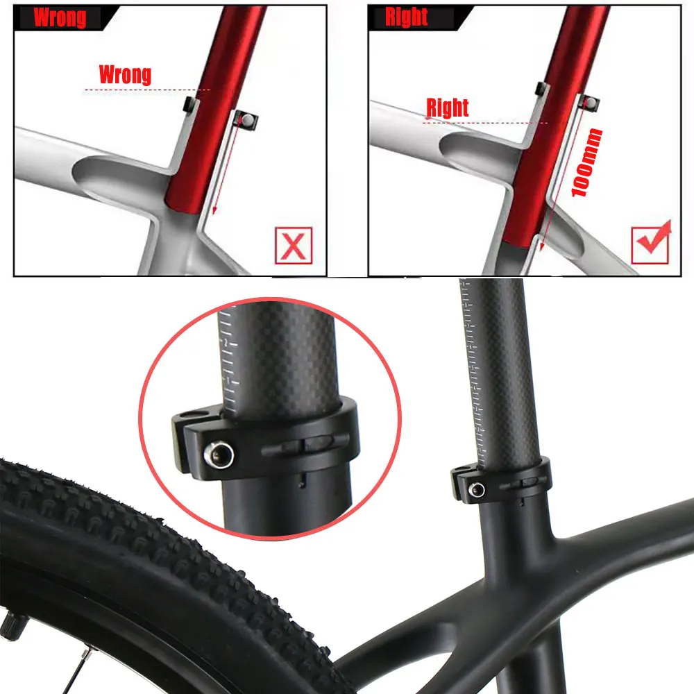 ELITAONE Faser Carbon Fahrrad Sattelstütze MTB/Rennrad Sattelstütze UD Matt 27,2/30,9/31,6mm Fahrrad Teile – Detail 12