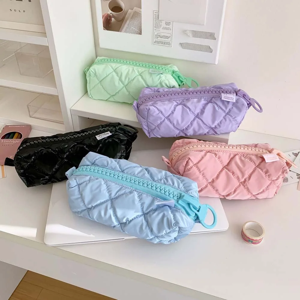 

Stationery Stationery Bag Candy Color Stationery Organizer Large Pen Bag Jewelry Storage Single Layer Pencil Case