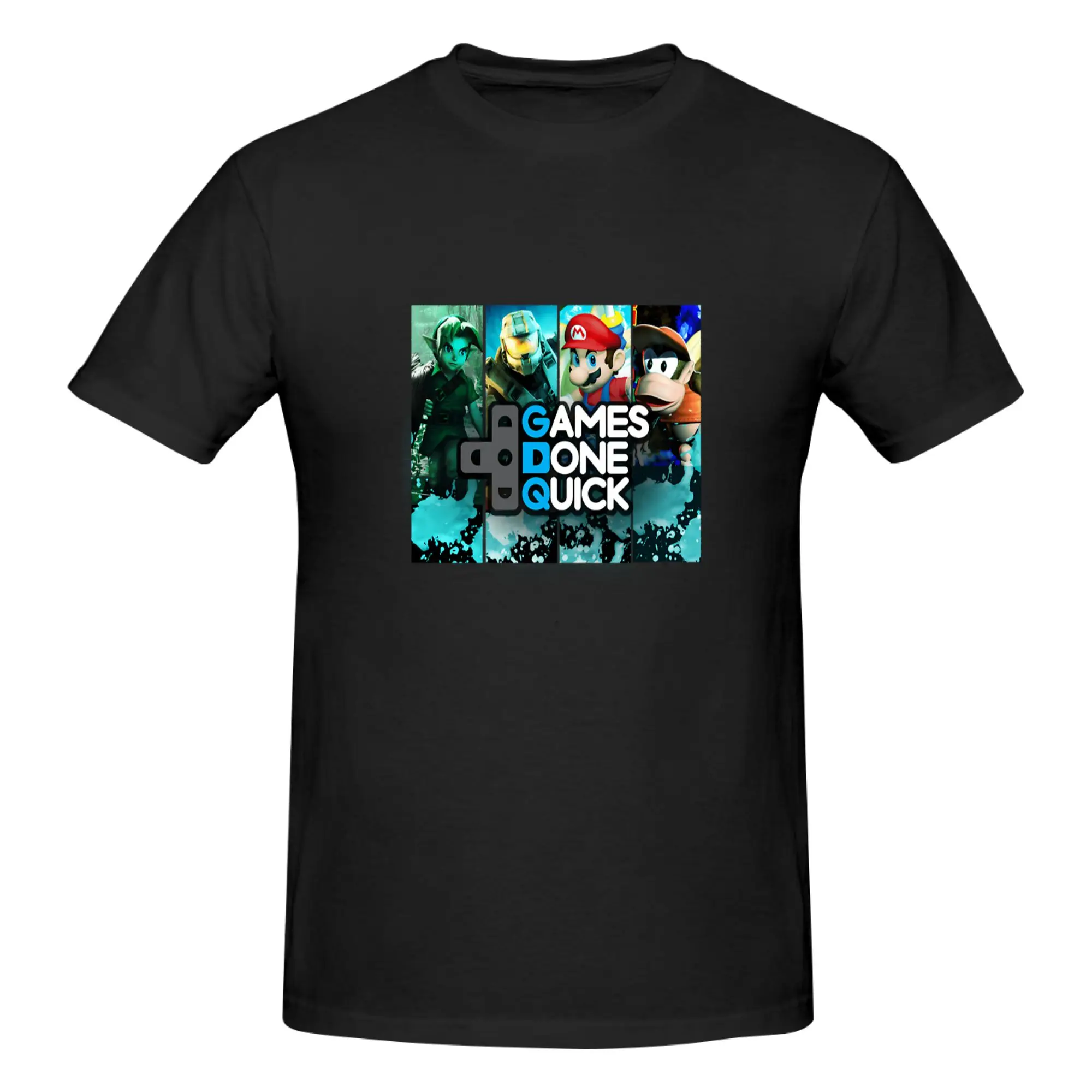 Camiseta estampada para hombre Funny Ga mes D one Quick Combined Essential, camiseta unisex para gimnasio