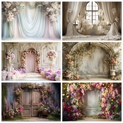 Wedding Flower Backdrop for Photography Floral Arch Bridal Shower Maternity Portrait Adult Birthday Party Photo Background Decor