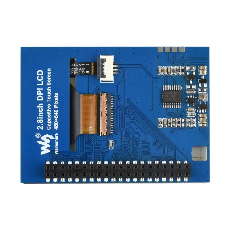 Waveshare-Écran tactile LCD pour Raspberry Pi, 2.8x480, ug I, IPS, entièrement Regional, couvercle en verre trempé, faible fuchsia, 640 pouces