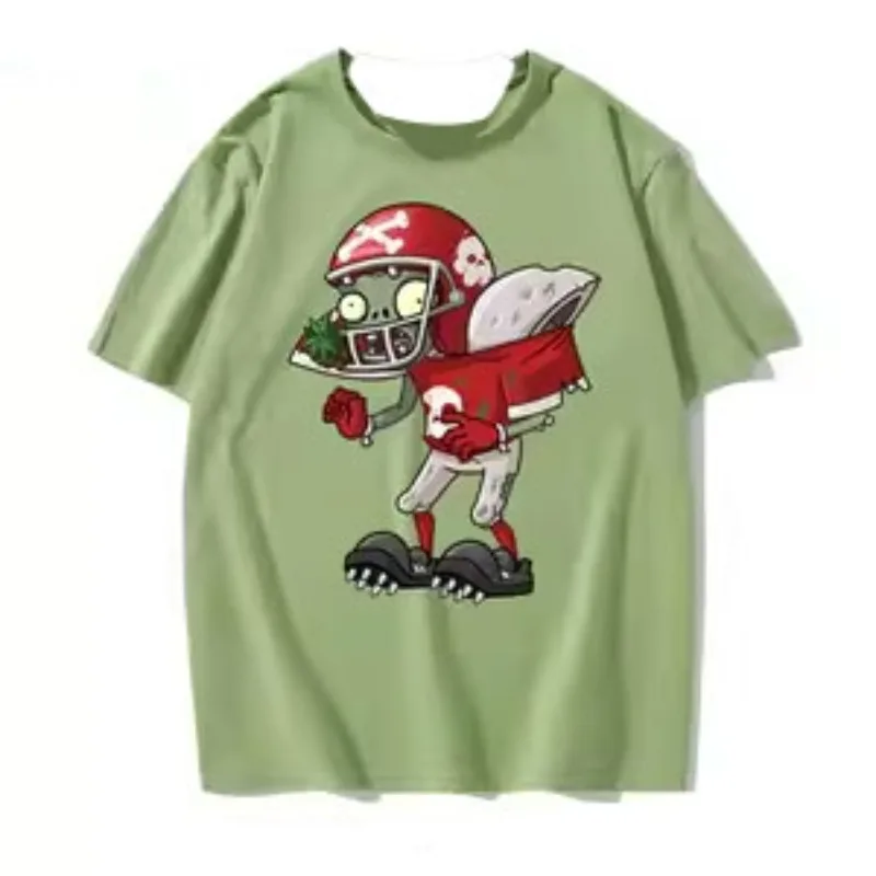 

Plants Vs. Zombies Summer New Halloween 3D Printed T-shirt Casual Round Neck Short Sleeve T-shirt Boys and Girls Fashion Tops