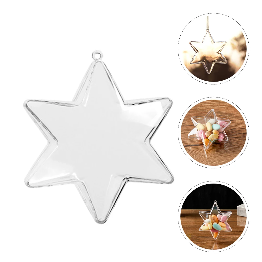 

6Pcs Clear Fillable Plastic Balls DIY Transparent Decoration Holiday Wedding Party Ornament DIY Clear Ornament Ball