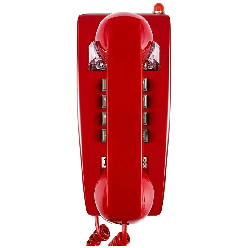 【CYBER Saturday】Classic Wall Phones for Landline with Mechanical Ringing, Single Line 2554 Wall Telephone with Voicemail Indicat