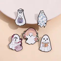 cute fashion ghost design Badges Brooch Enamel Pins label Bag Backpack hat Jewelry gift accessories