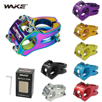 Wake Bicycle Handlebar Stem Mountain Bike Accessories 25.4mm Aluminum Alloy 35mm Kids Bike for MTB BMX Cycling Folding Bike