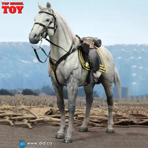 DID E60086 1/6 Scale Standing White Warhorse Scence Model with Equipment Model For 6" Soldier Action Figure Dolls Collection