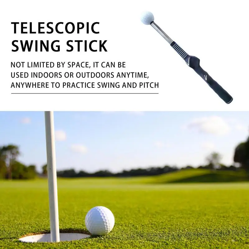 Golf Swing Stick Telescopic Training Stick For Golfers Ergonomic Rubber Handle Soft Grip Golf Training Supplies For Girls Boys