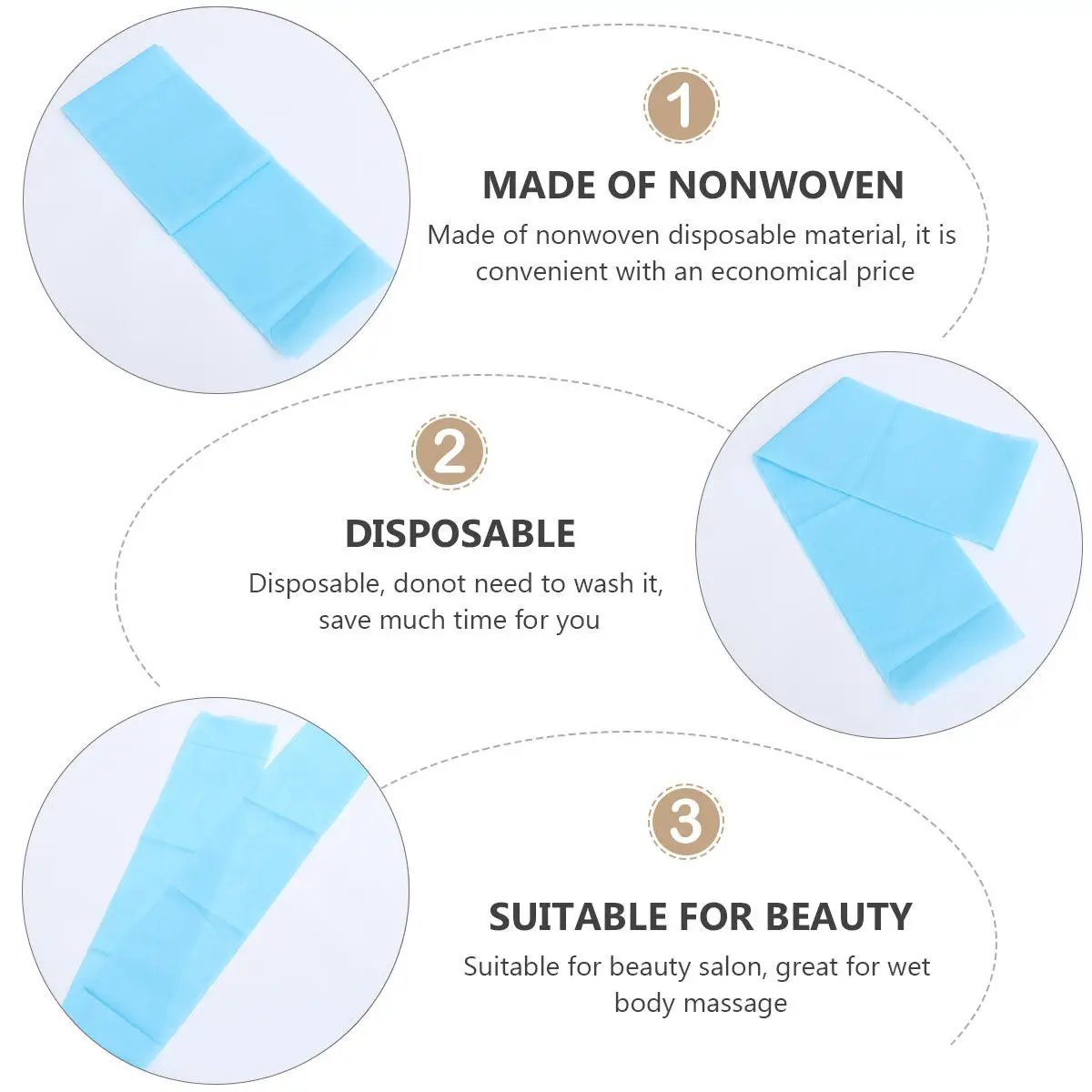 10Pcs Disposable Nonwoven Beauty Bed Sheets Spa Massage Salon Covers Breathable Hygienic Safe for Spa Home Travel Use