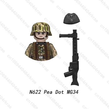 二戰德國海軍人物積木,包括海軍水兵、士兵、潛水艇指揮官、戰士和武器零件,兒童玩具 10 最佳銷售 樂高二戰德國士兵 - №2