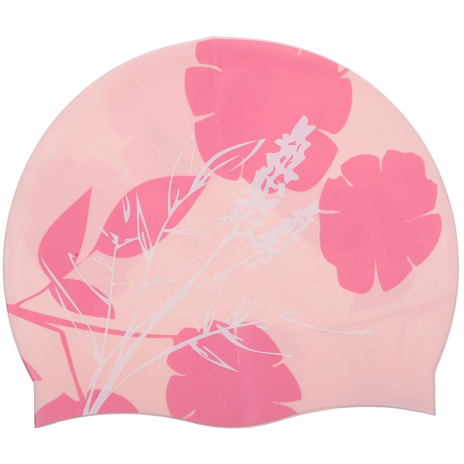 

Swim Cap Men Vintage Swimming Hat Printed Silicone Telescopic Waterproof Man for Women