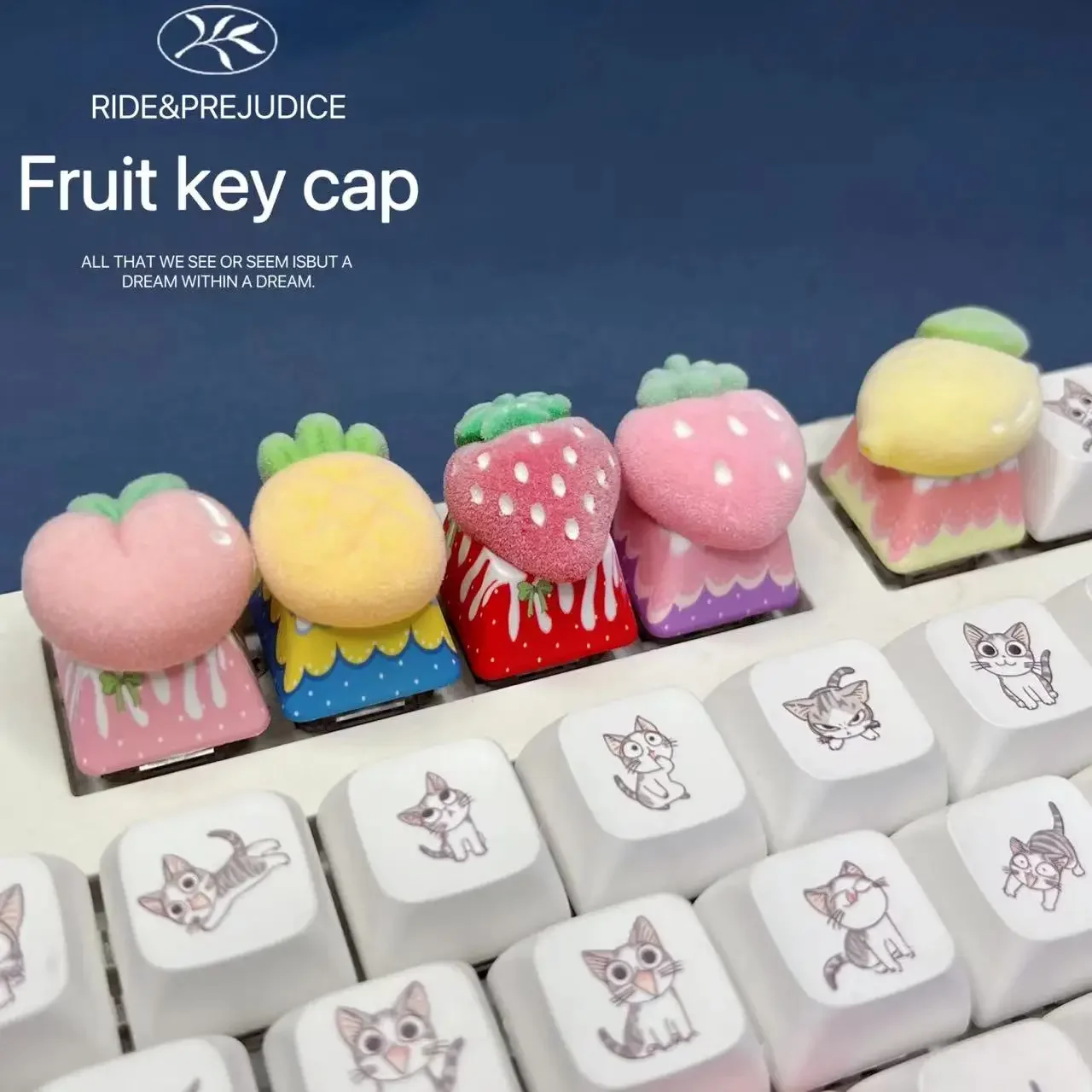 DIY Creative Personalized Fruit Lemon Keycap Universal Mechanical Keyboard Gift Pineapple Strawberry Peach Keycap