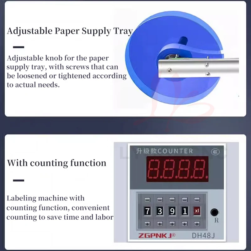 Semi-automatic Round Bottle Labeling Machine Handheld Counting Function Self-adhesive Labeling Suitable For 12-150mm Bottle