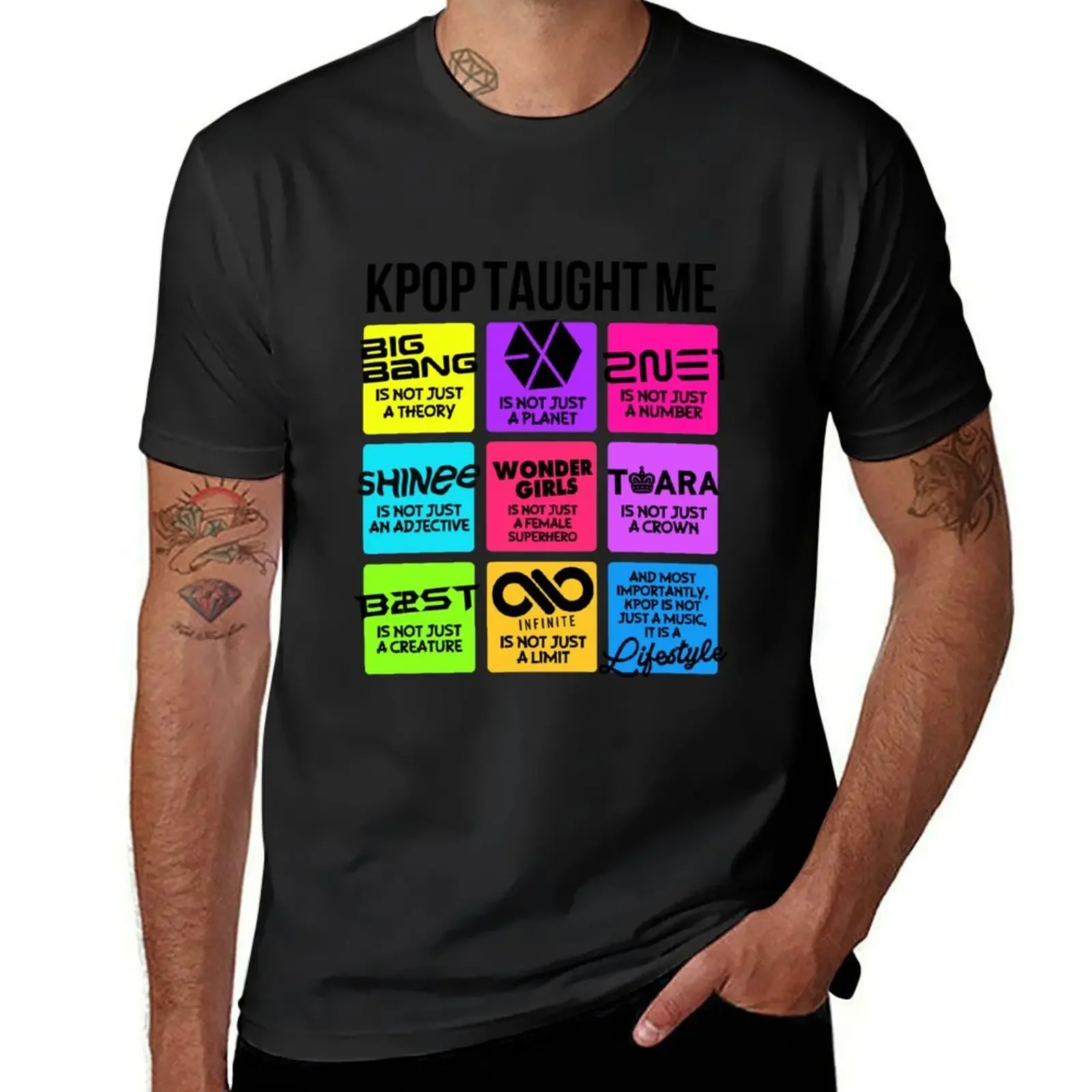 

Футболка KPOP TAUGHT ME, футболки с аниме, тяжелая одежда для мужчин