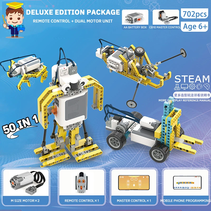 702pcs Wedo 2.0 Core Set Robotics Construction School Smart Programming Steam Educational Bricks Kit Toys Gifts