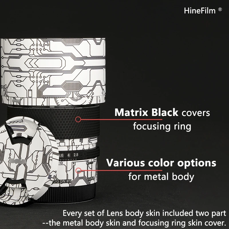 Sigma 90 F2.8 DG DN E Mount Lens Decal Skin Anti Scratch Sticker Sigma 90mm F2.8 Lens Protective Wrap Cover Film