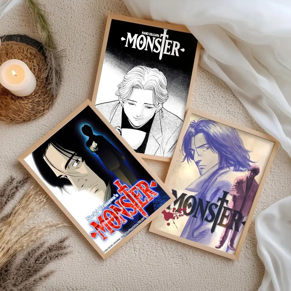 Anime Naoki U-Urasawa S Monster Poster HD Home Wall Stickers House Hallway Living Room Bedroom Bar Office Decor Art Prints view 2